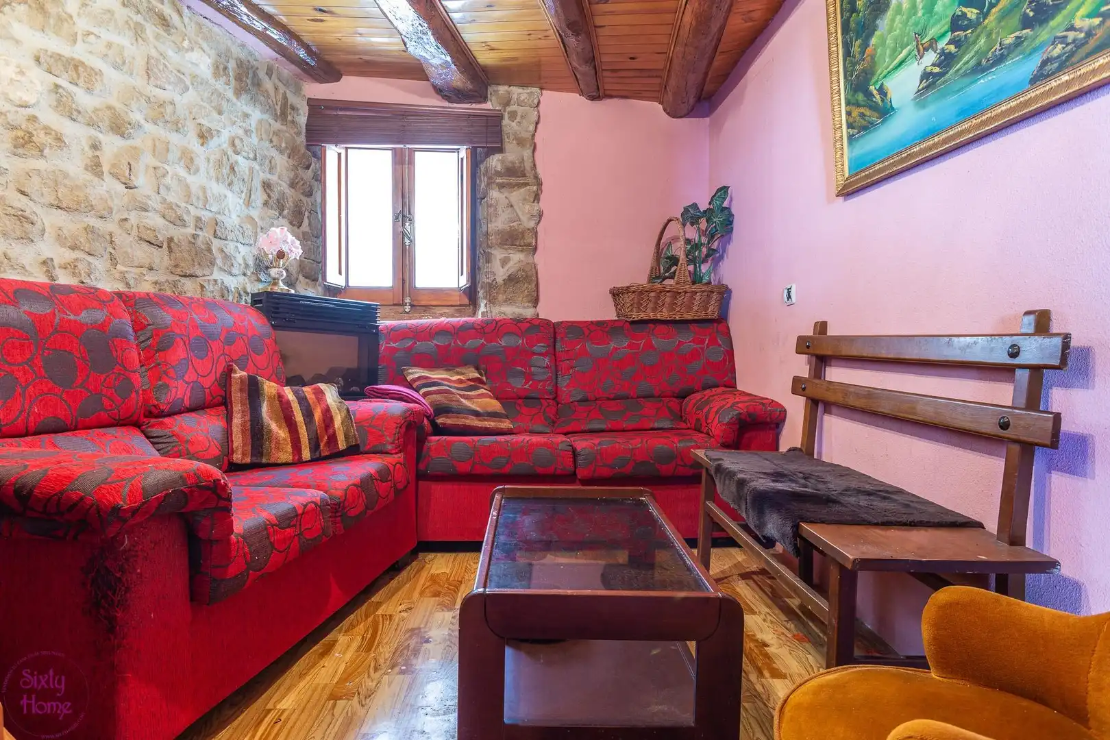 Living room of Houses for sale in Castiliscar  with Furnished