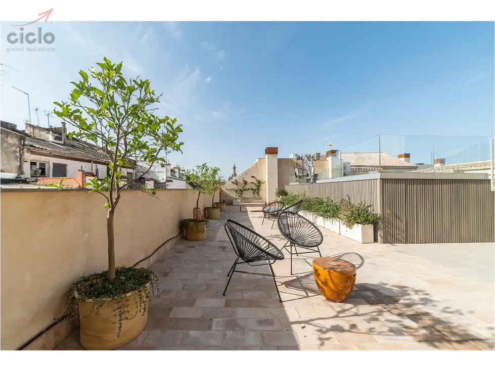 Terrace of Flat for sale in Sevilla  with Terrace, Swimming Pool and Furnished