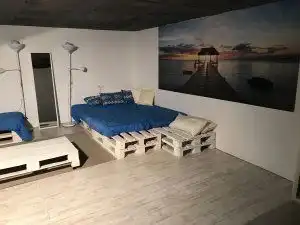 Schlafzimmer von Haus oder Chalet zur Miete in Castell d'Aro, Platja d'Aro i s'Agaró mit Terrasse, Mikrowelle und Gemeinschaftspool