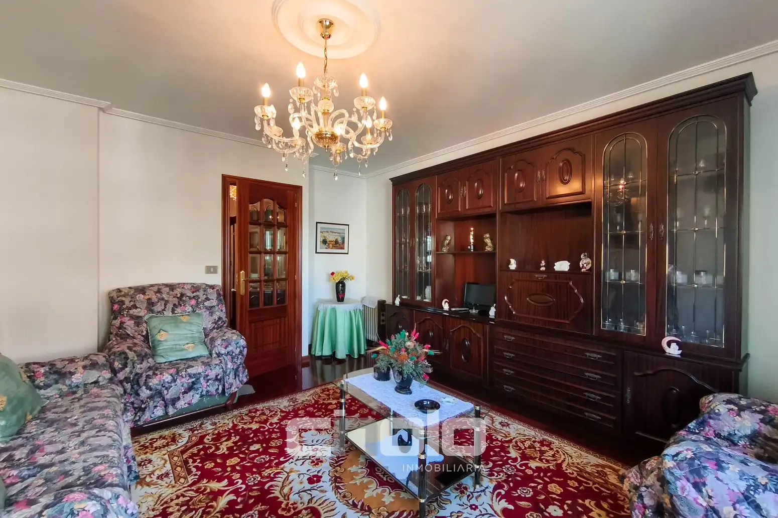 Sala de estar de Piso en venta en Lugo con Calefacción, Trastero y Amueblado