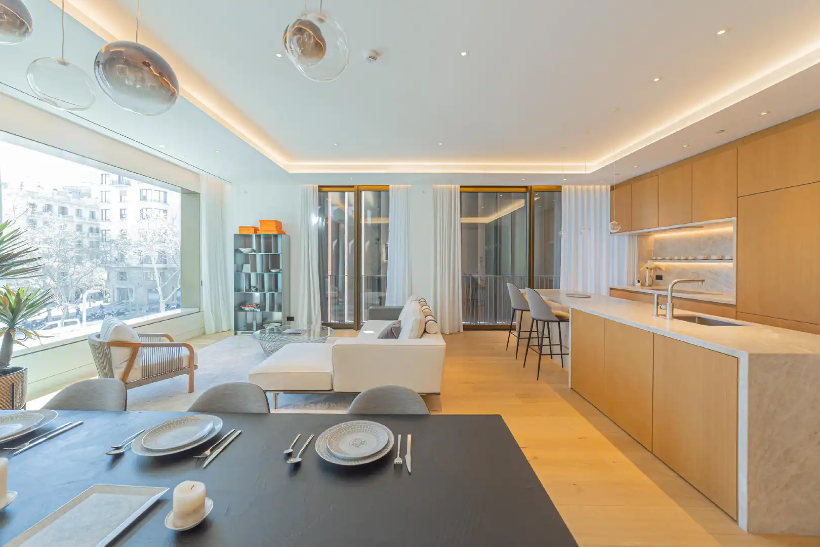 Sala de estar de Piso en venta en Barcelona con Aire acondicionado, Calefacción y Parquet