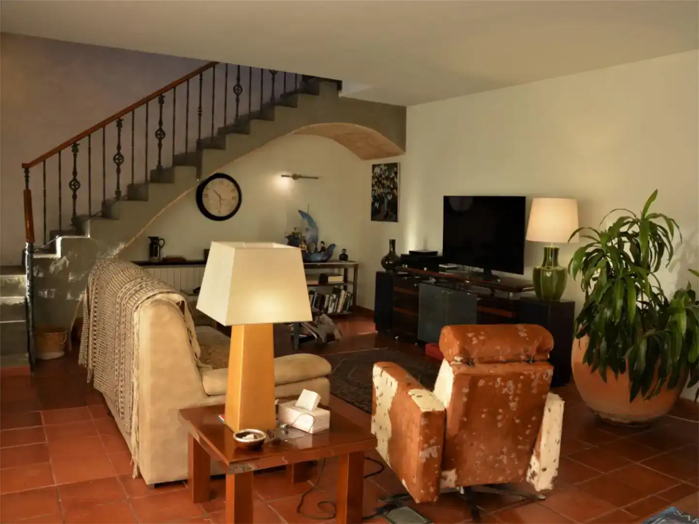 Sala de estar de Casa o chalet de alquiler en Sitges con Aire acondicionado, Piscina y Amueblado