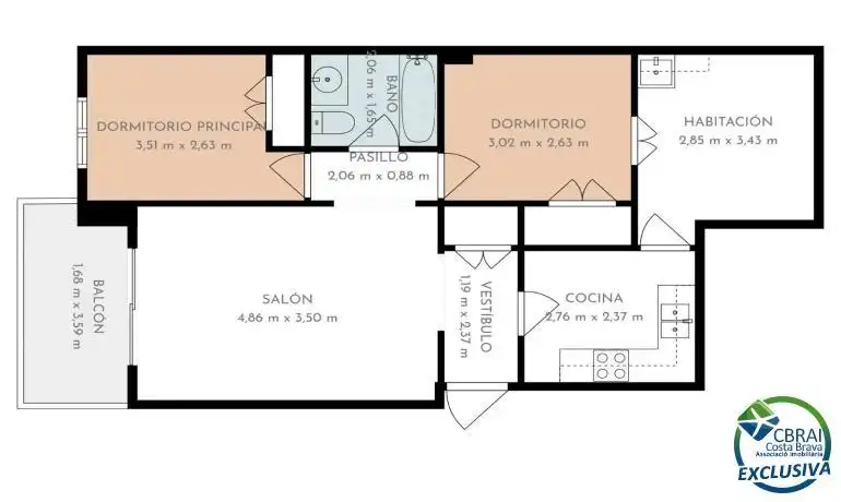 Flat for sale in Roses  with Heating, Terrace and Oven