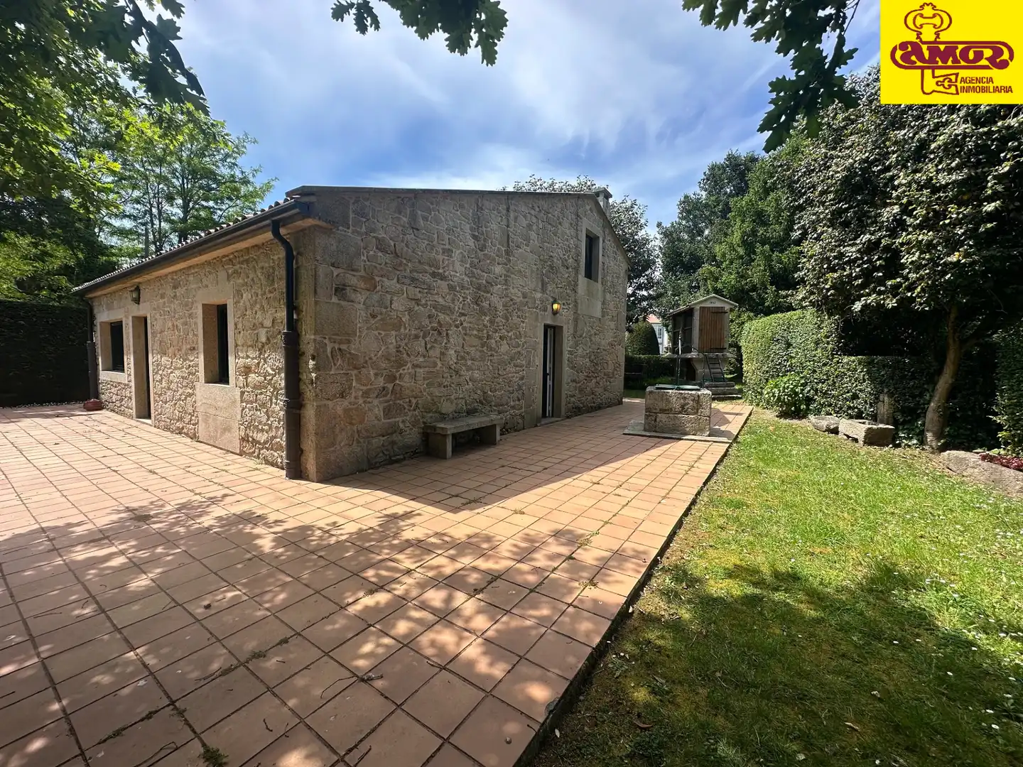 Vista exterior de Casa o chalet en venta en Ames con Calefacción, Jardín privado y Horno