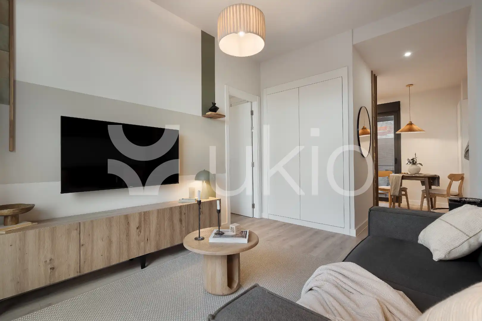 Wohnzimmer von Wohnungen zur Miete in Madrid mit Heizung, Terrasse und Möbliert