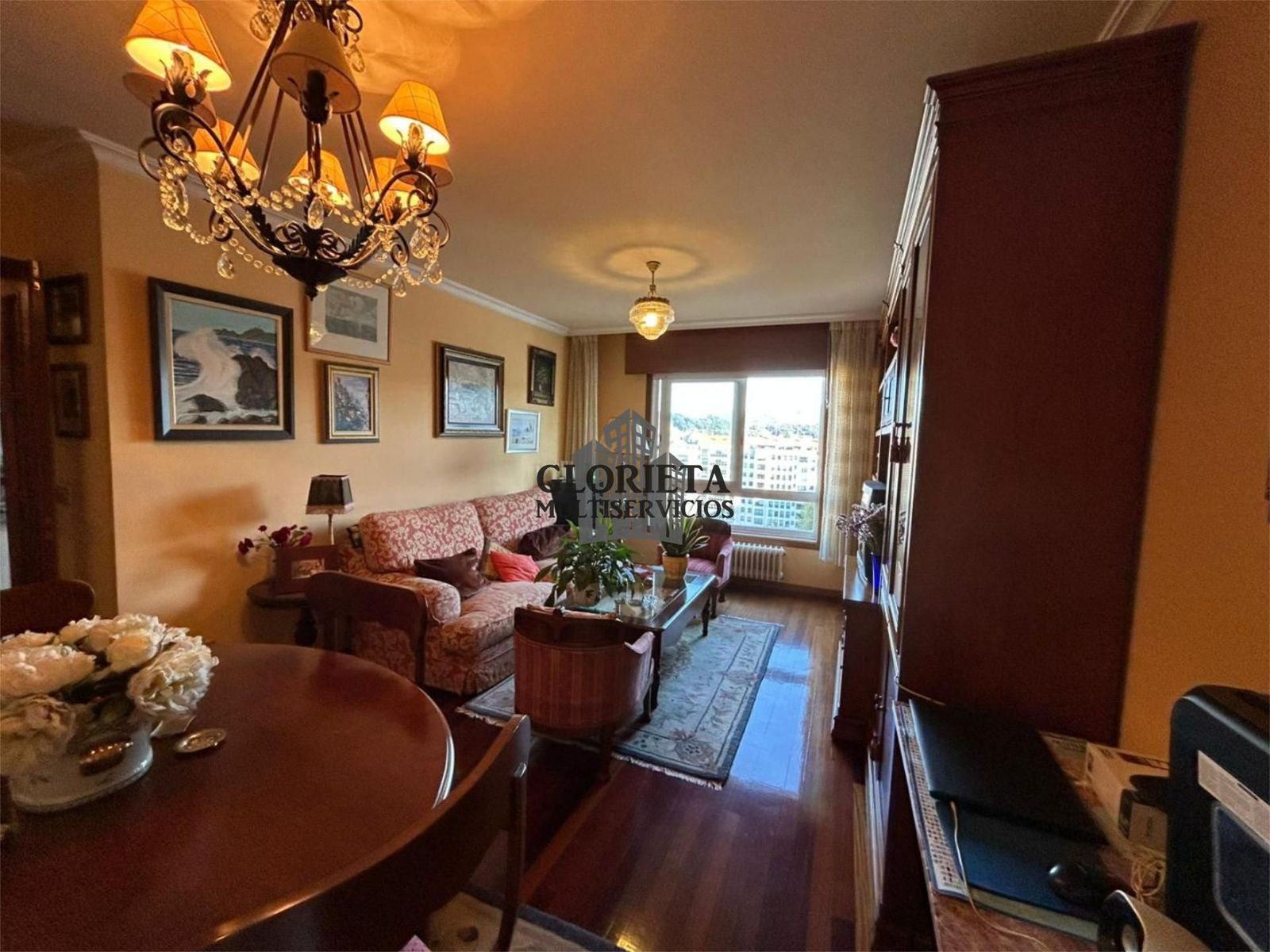 Living room of Flat for sale in Vigo   with Heating, Parquet flooring and Storage room