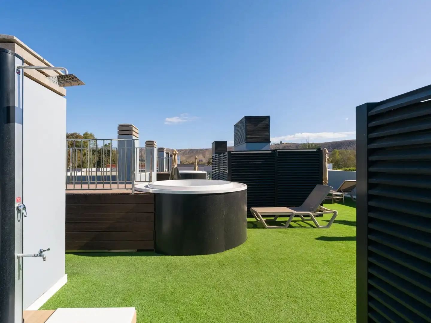 Terrassa de Apartament de lloguer en Mogán amb Aire condicionat, Jardí privat i Terrassa