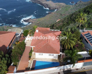 Exterior view of House or chalet for sale in El Sauzal  with Private garden, Terrace and Swimming Pool