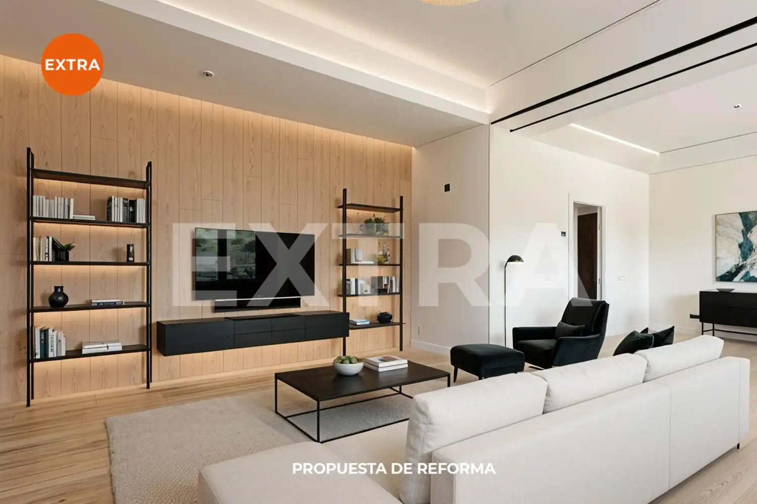 Sala d'estar de Àtic en venda en Madrid amb Calefacció i Parquet