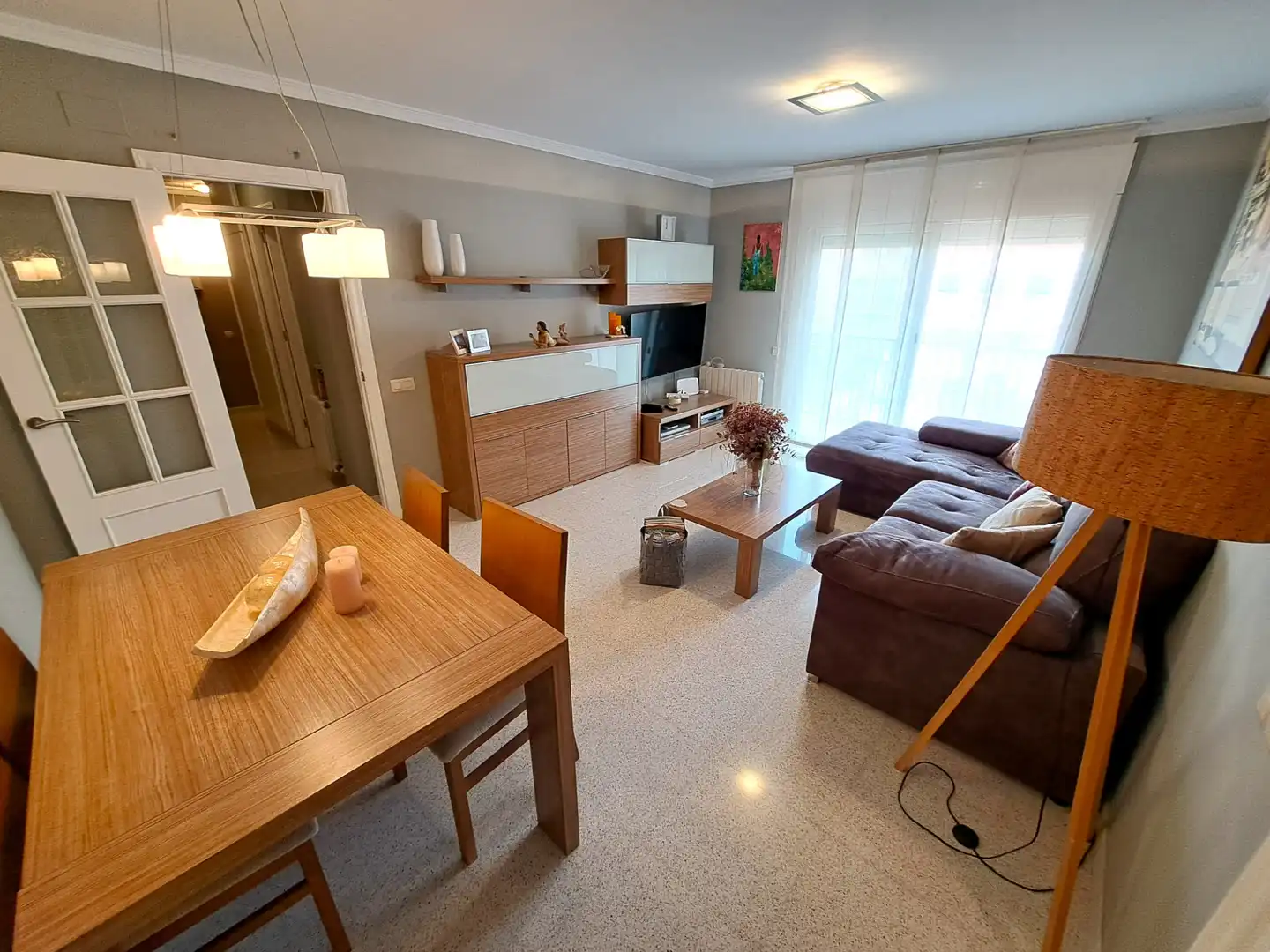 Living room of Flat for sale in Mataró  with Heating, Oven and Balcony