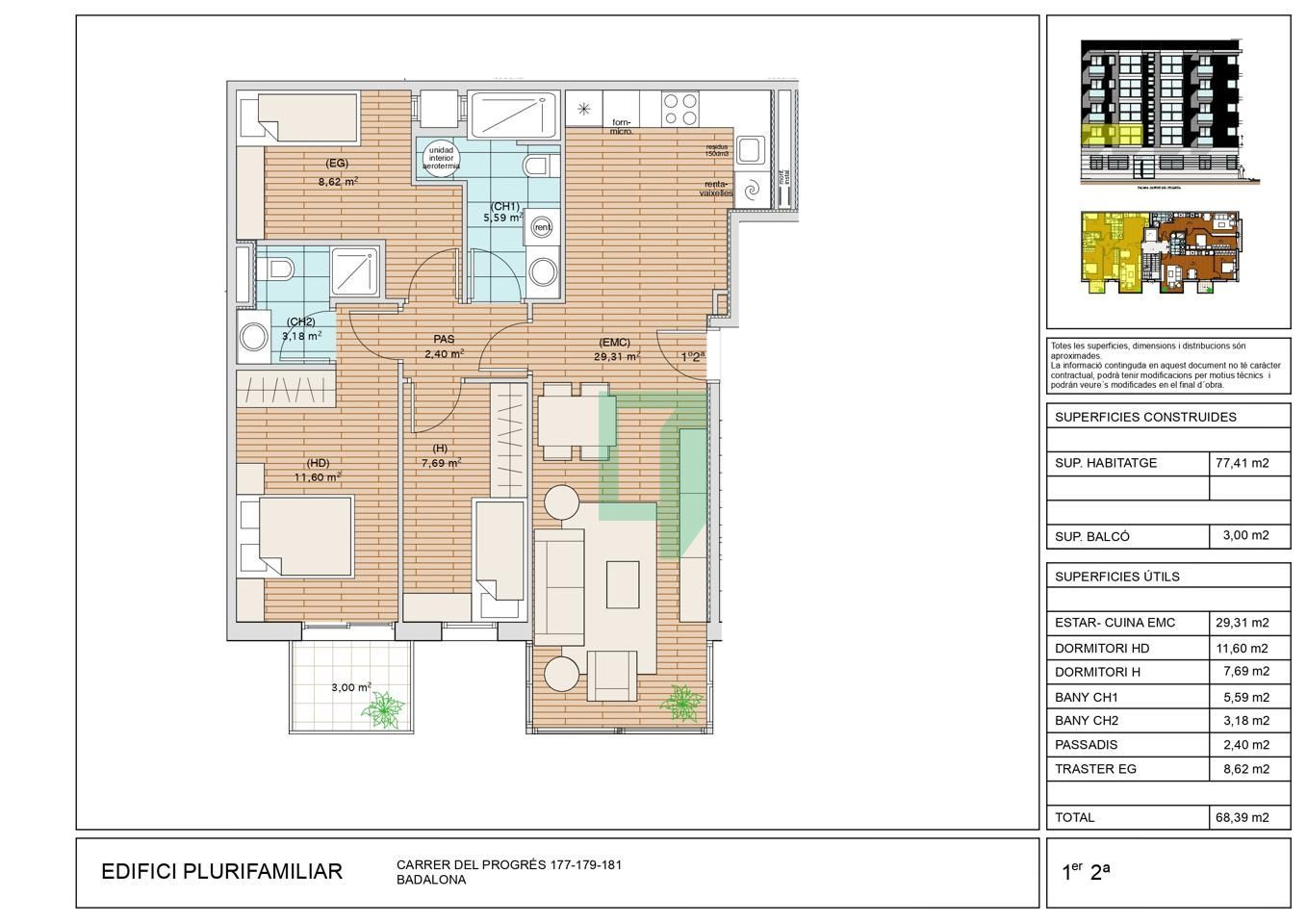 Pis en venda en Badalona amb Aire condicionat i Terrassa