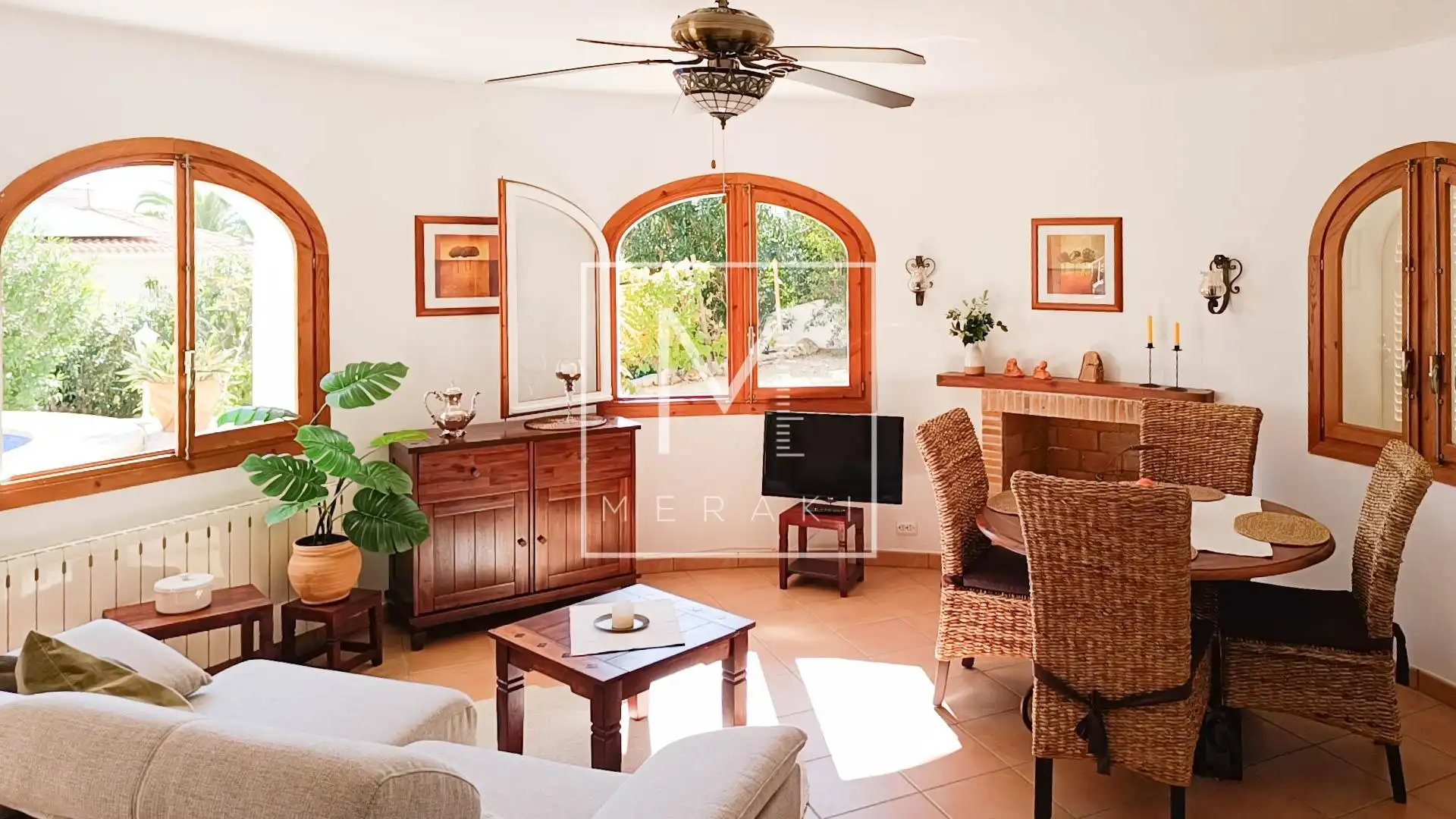 Sala de estar de Casa o chalet en venta en Calpe / Calp con Aire acondicionado, Calefacción y Jardín privado