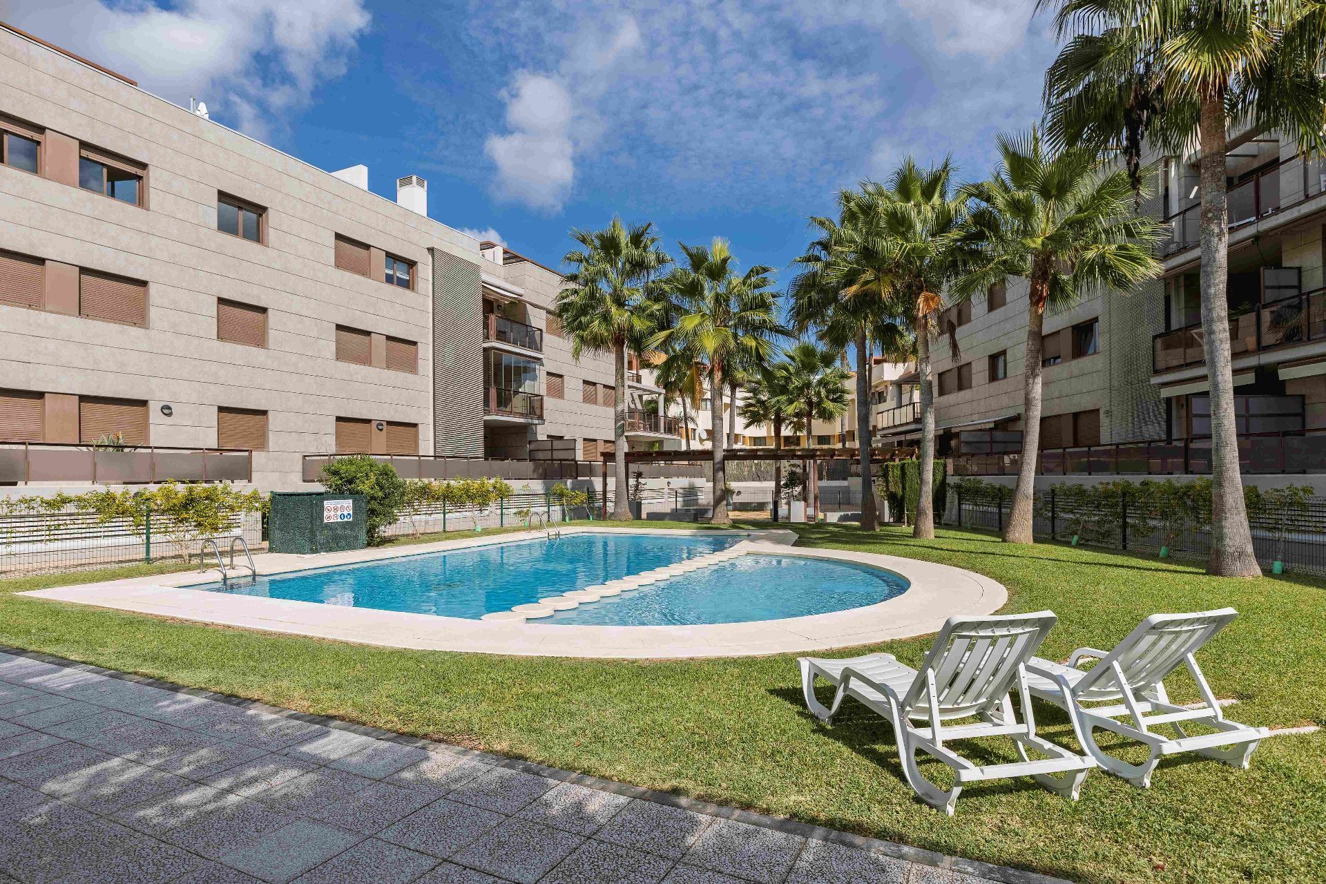 Piscina de Apartament de lloguer en Jávea / Xàbia amb Aire condicionat, Calefacció i Terrassa
