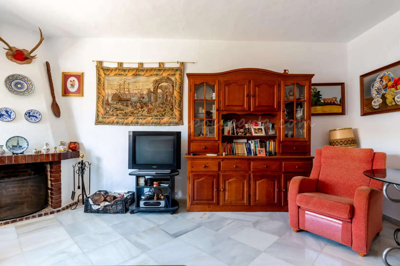 Sala de estar de Casa o chalet en venta en Villanueva del Ariscal con Aire acondicionado, Calefacción y Jardín privado