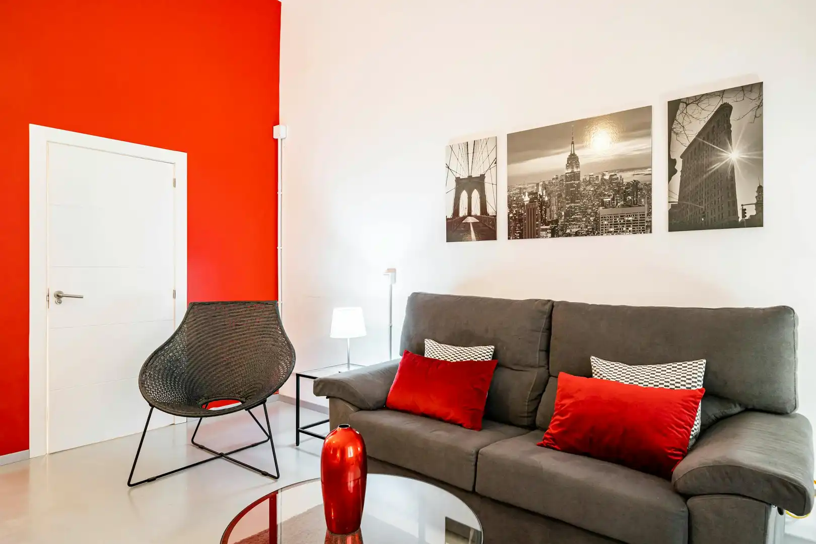 Living room of Flat for rent in Madrid  with Air Conditioner, Heating and Furnished
