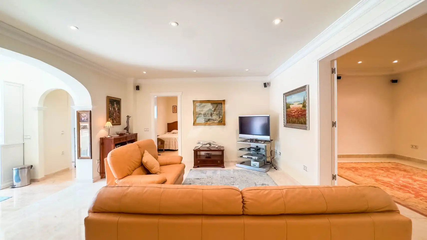 Sala de estar de Casa o chalet en venta en Moraira con Aire acondicionado, Calefacción y Jardín privado