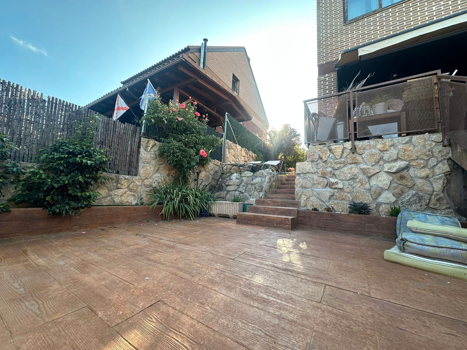 Terrace of Single-family semi-detached for sale in Collado Mediano  with Air Conditioner, Heating and Private garden