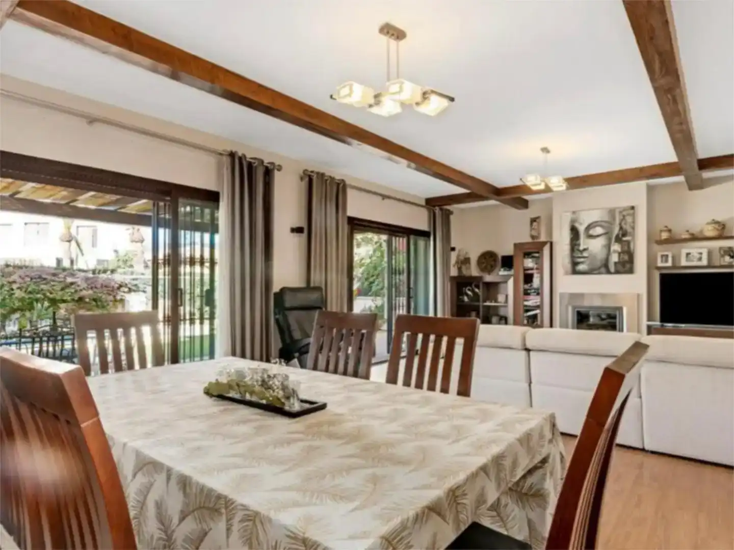 Dining room of Houses for sale in Marbella  with Air Conditioner, Swimming Pool and Balcony