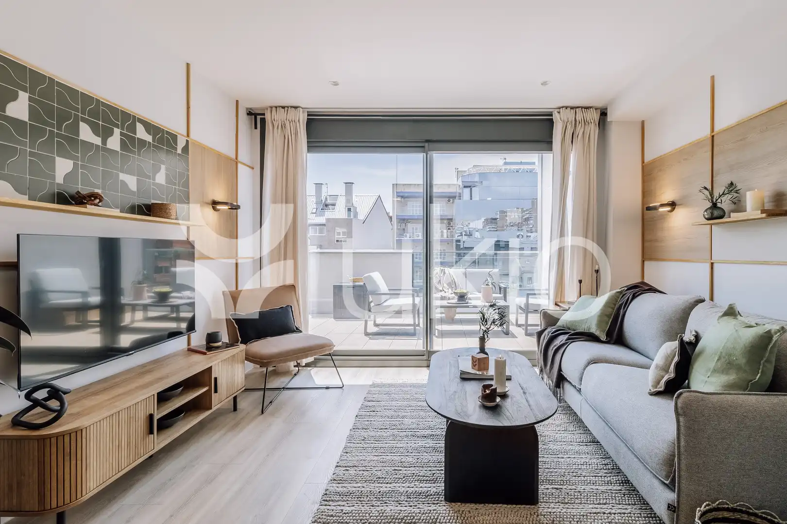 Sala d'estar de Apartament de lloguer en Madrid amb Aire condicionat, Calefacció i Terrassa