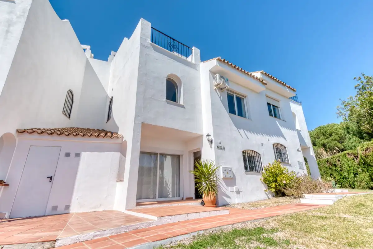 Exterior view of Detached homes for sale in Manilva  with Air Conditioner, Terrace and Community pool