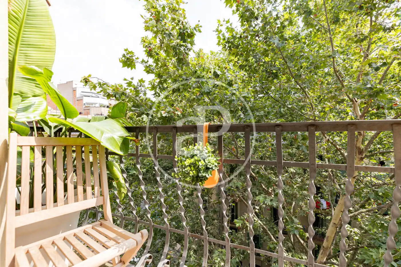 Balcony of Flat for rent in Barcelona  with Air Conditioner, Heating and Furnished