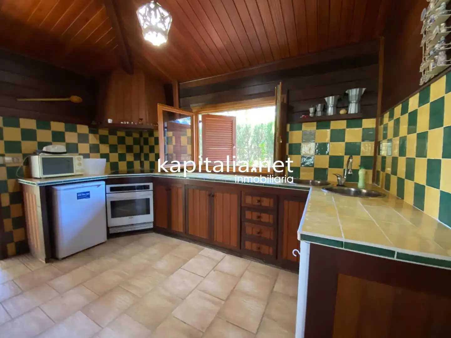 Cocina de Casa o chalet en venta en Alberic con Jardín privado, Piscina y Amueblado