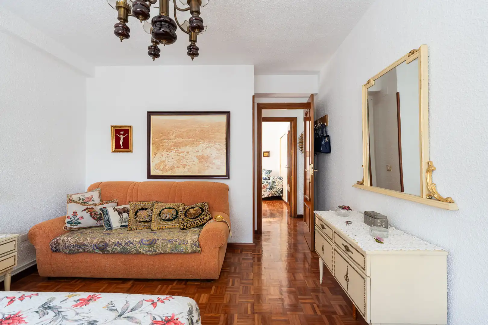 Living room of Flat for sale in Madrid  with Heating, Private garden and Terrace
