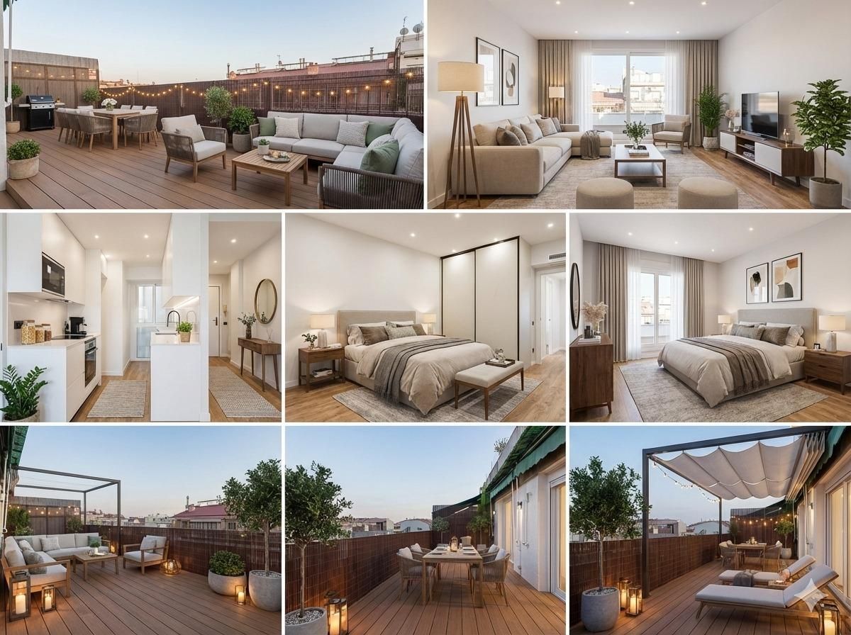 Dormitori de Àtic en venda en  Barcelona Capital amb Aire condicionat, Calefacció i Terrassa