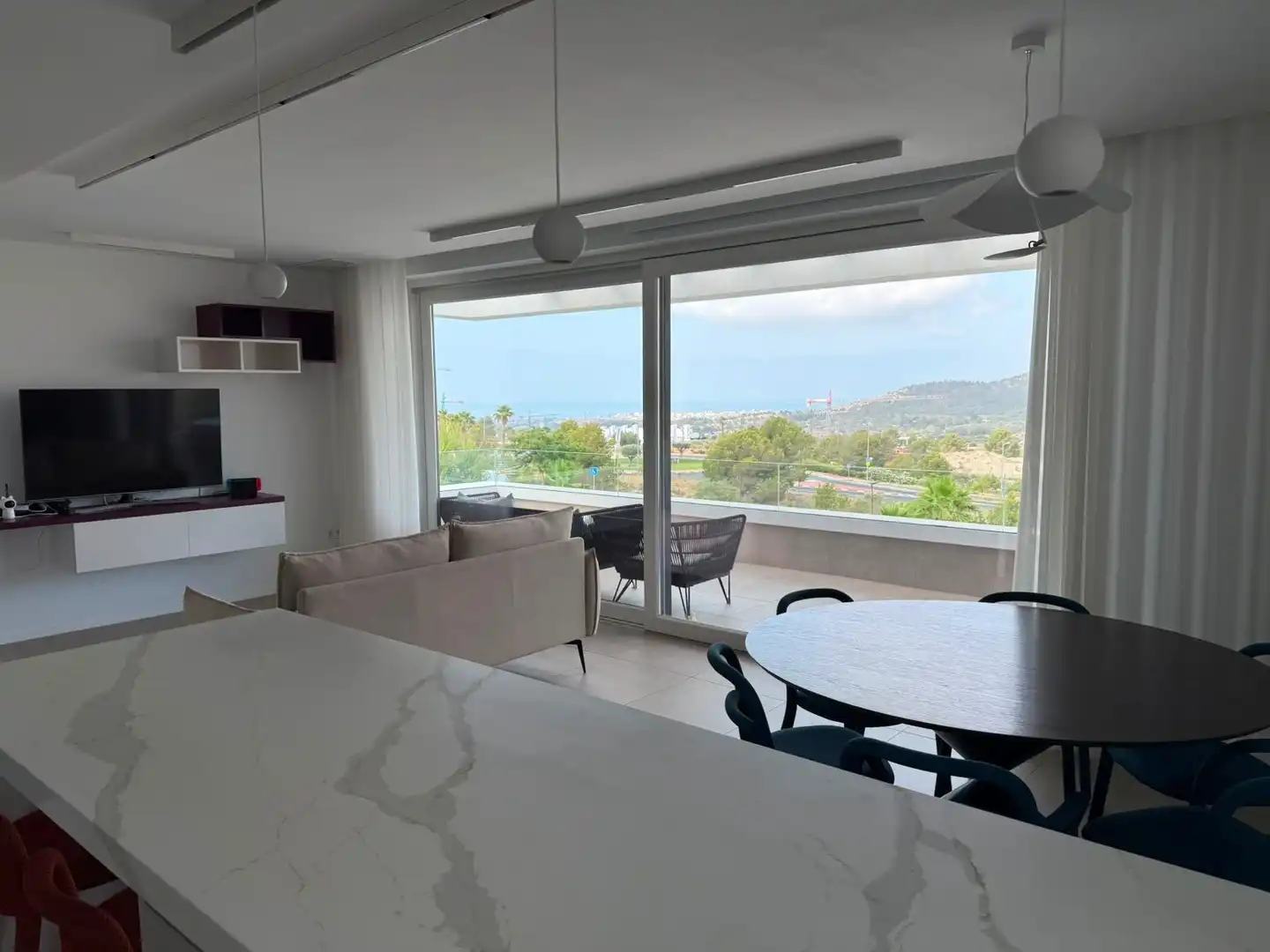 Living room of Houses for rent in Finestrat  with Air Conditioner, Heating and Private garden