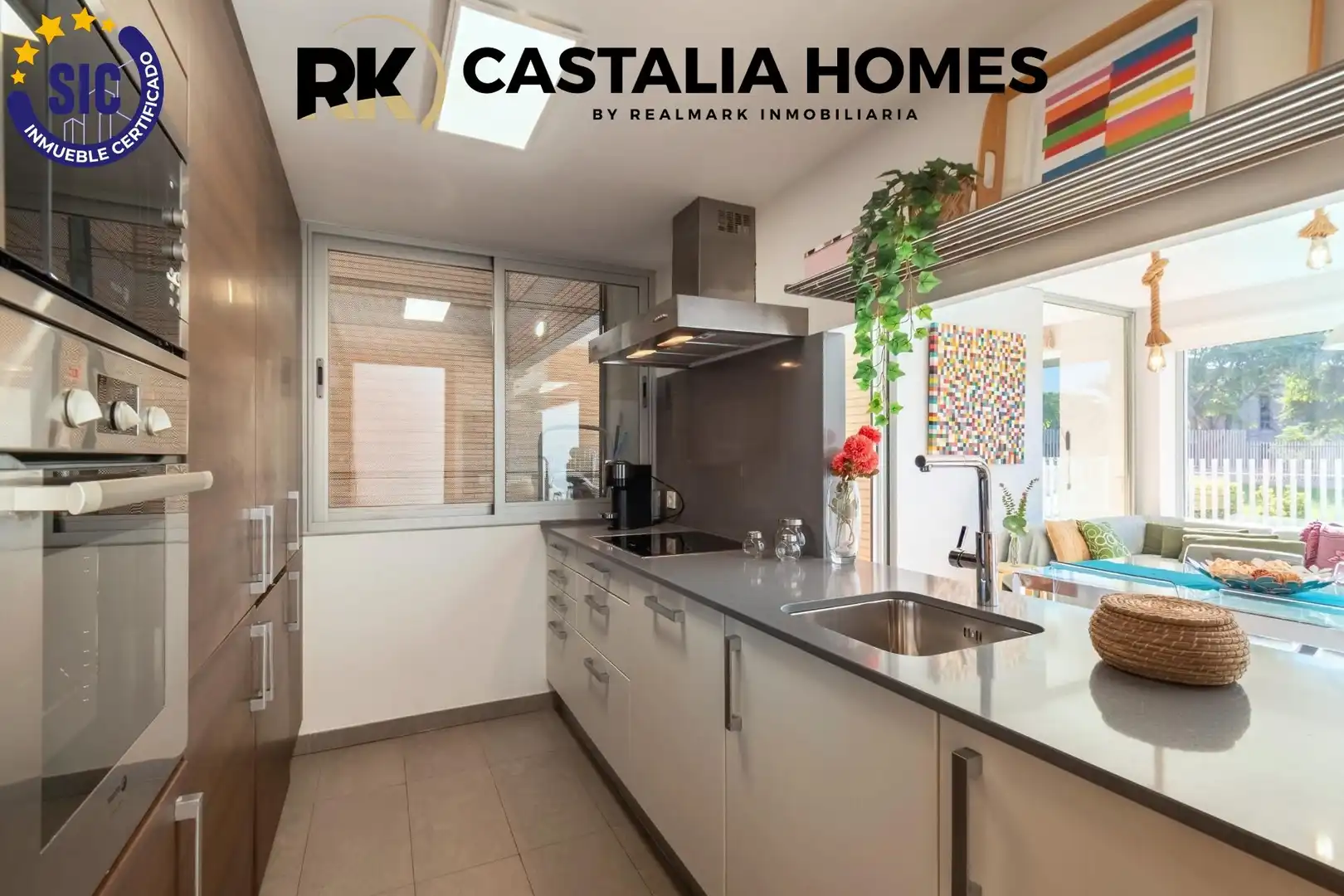 Cocina de Apartamento en venta en Oropesa del Mar / Orpesa con Aire acondicionado, Jardín privado y Terraza