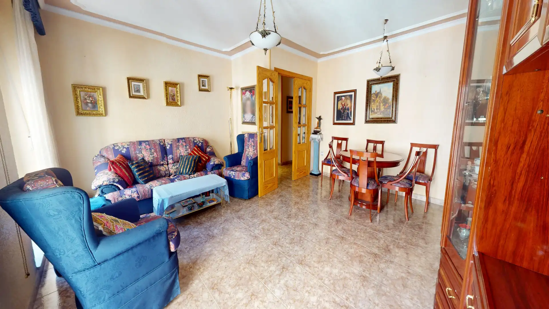 Wohnzimmer von Wohnung zum Verkauf in Sax mit Klimaanlage, Terrasse und Balkon