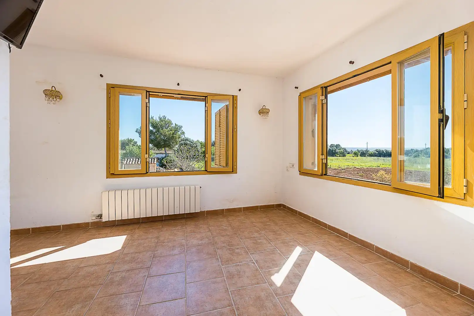 Wohnzimmer von Country house zum Verkauf in  Palma de Mallorca mit Klimaanlage, Heizung und Privatgarten