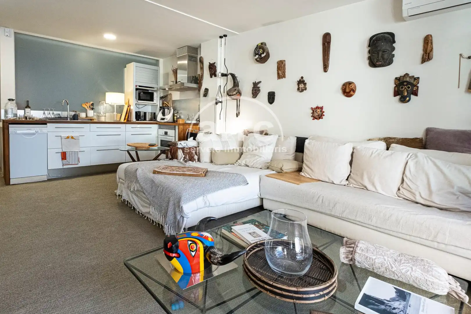 Living room of Flat for sale in Mataró  with Heating, Terrace and Balcony