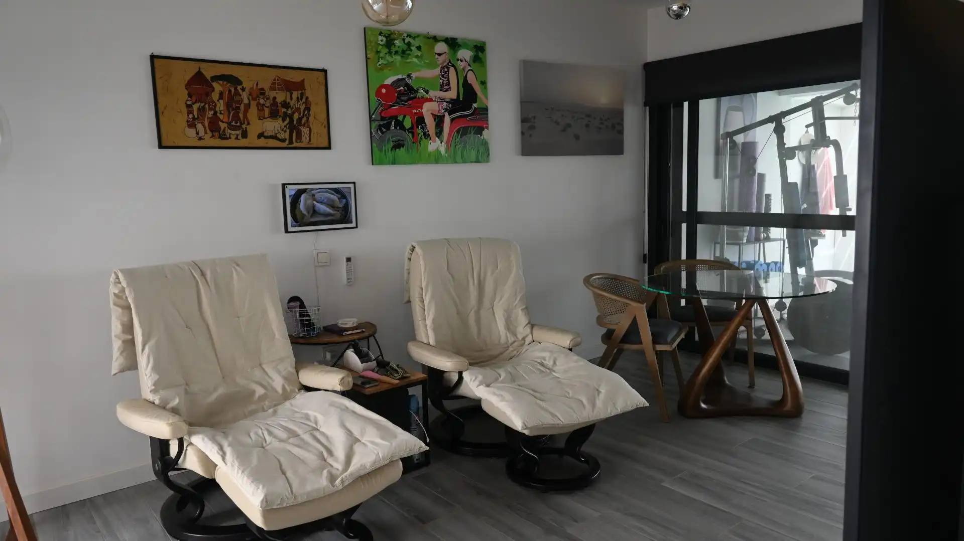 Sala de estar de Casa adosada en venta en La Oliva con Aire acondicionado, Jardín privado y Terraza