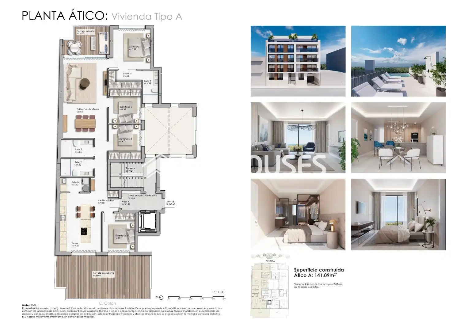 Penthouse mit Terrasse zum Verkauf in Pueblo, imagen 11