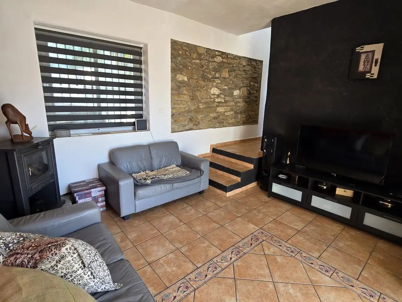 Sala de estar de Casa o chalet en venta en Periana con Terraza y Piscina