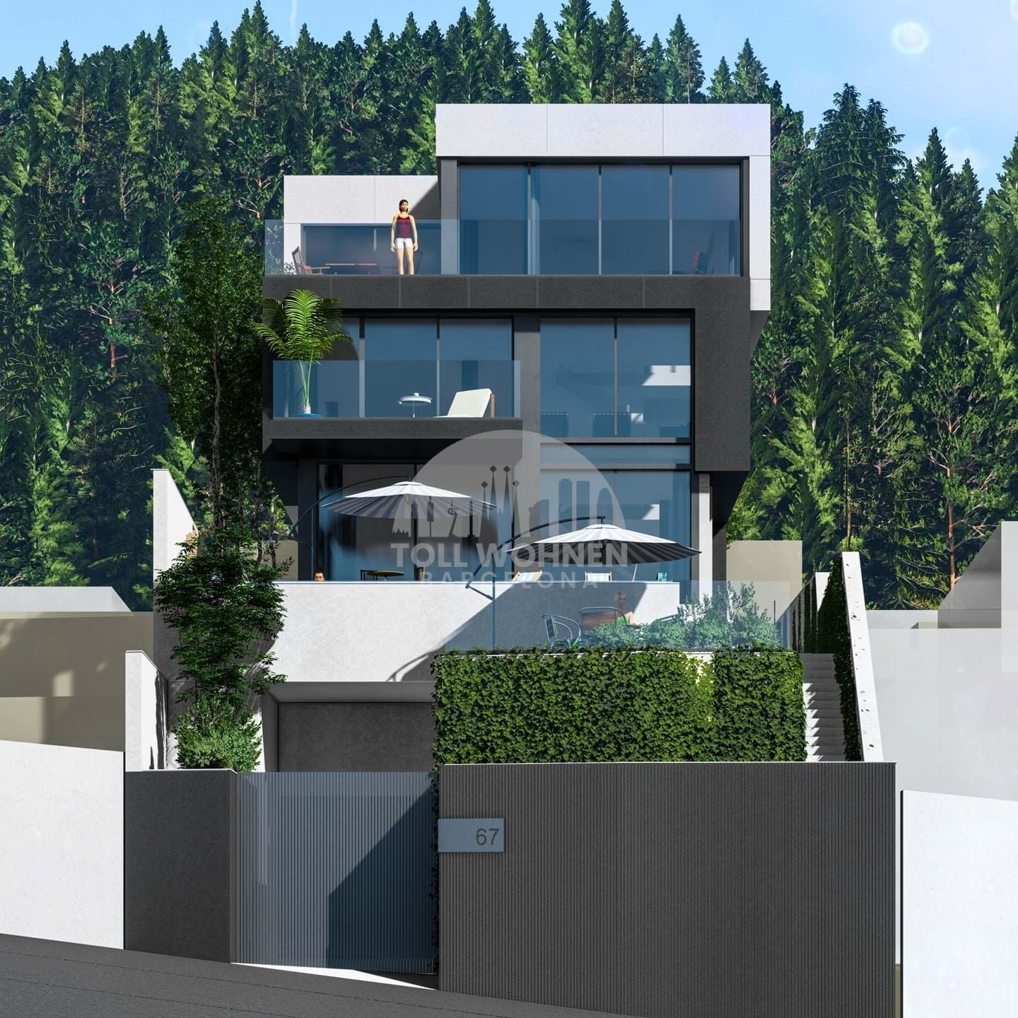 Exterior view of House or chalet to rent in  Barcelona Capital  with Air Conditioner, Terrace and Storage room