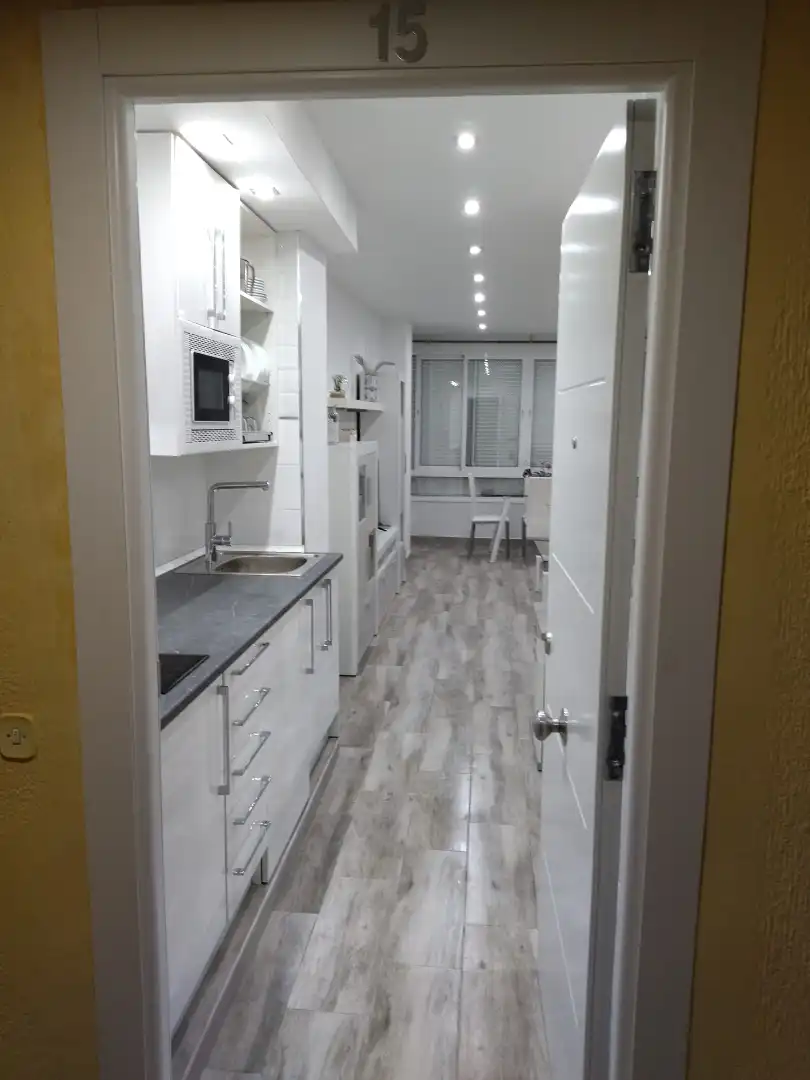Cocina de Apartamento en venta en Torremolinos con Aire acondicionado, Calefacción y Jardín privado