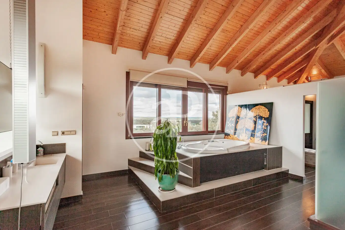 Sala d'estar de Casa o xalet en venda en Ciudalcampo amb Aire condicionat, Calefacció i Jardí privat