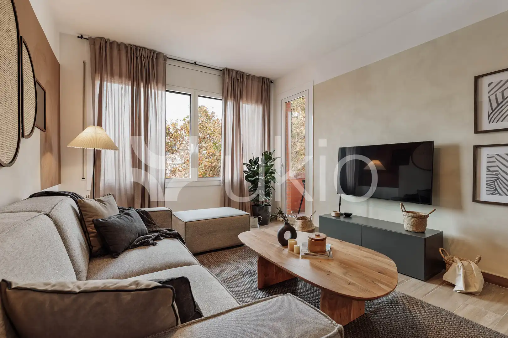 Sala d'estar de Apartament de lloguer en Barcelona amb Aire condicionat, Calefacció i Terrassa