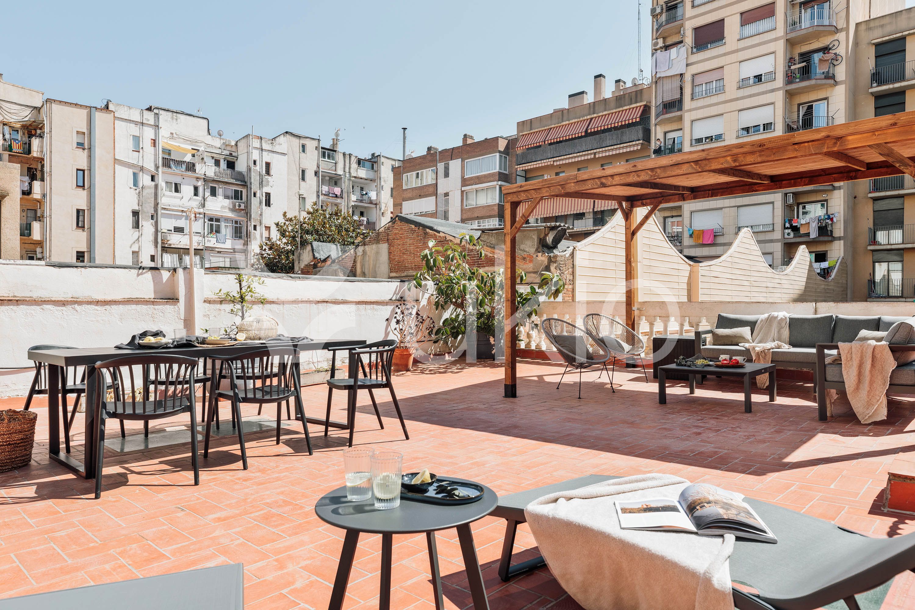 Terrace of Apartment to rent in  Barcelona Capital  with Air Conditioner, Heating and Terrace