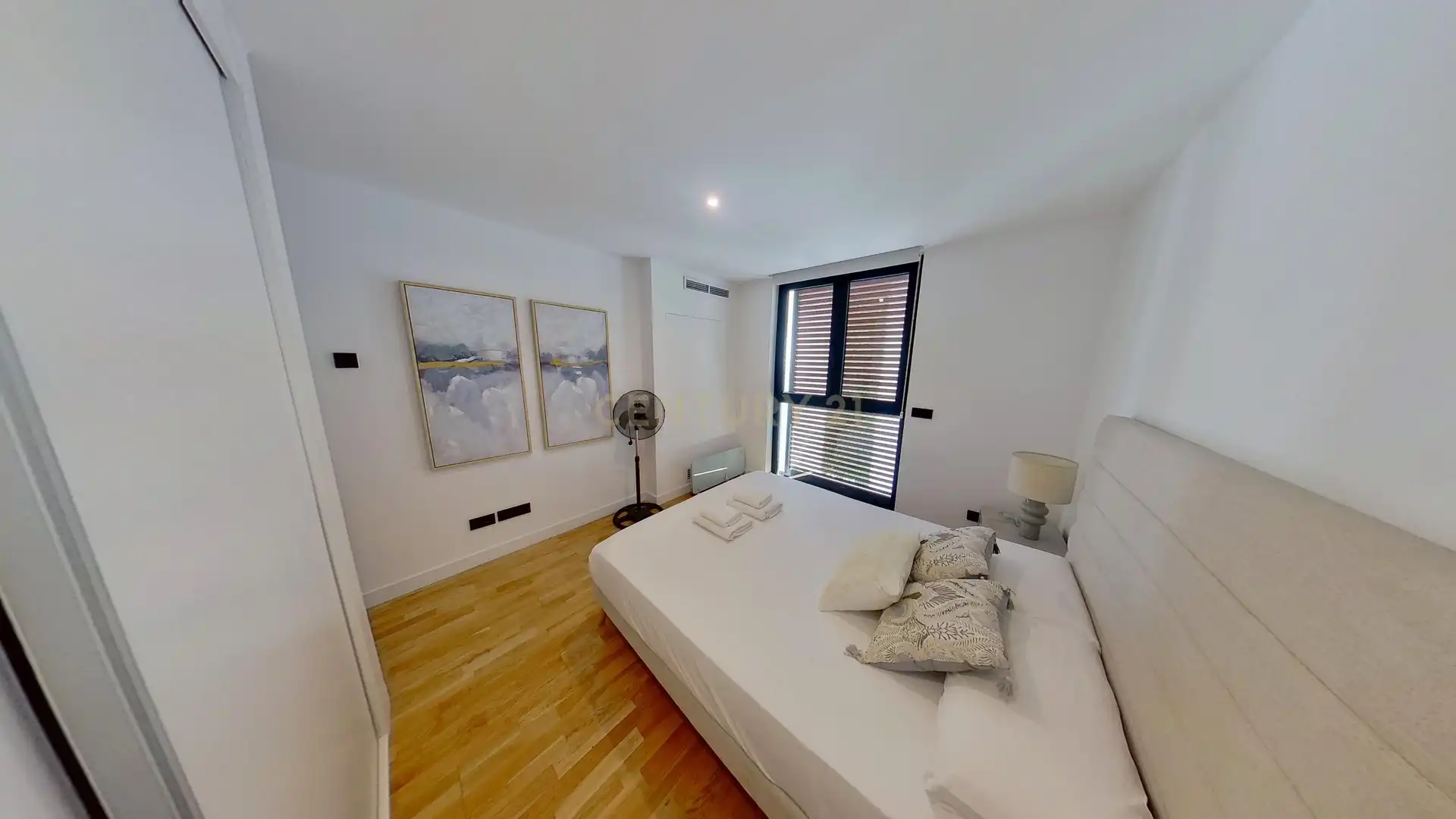 Habitación de Apartamento de alquiler en Málaga con Aire acondicionado, Lavadora y Microondas