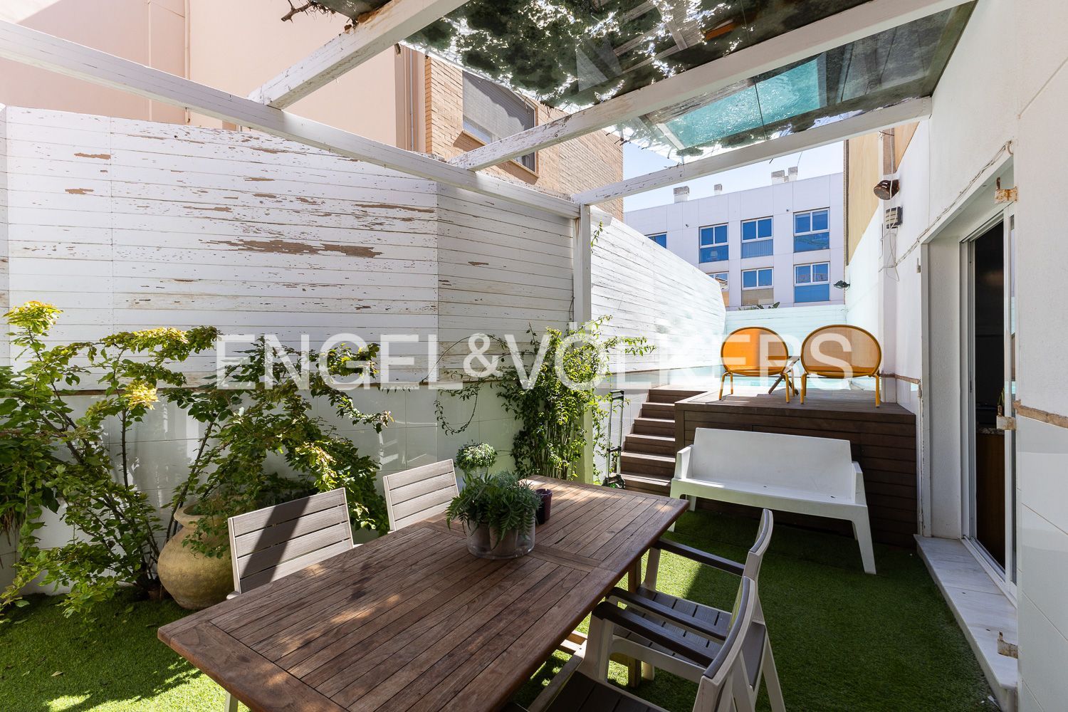 Terrace of Flat for sale in  Valencia Capital  with Air Conditioner, Heating and Private garden