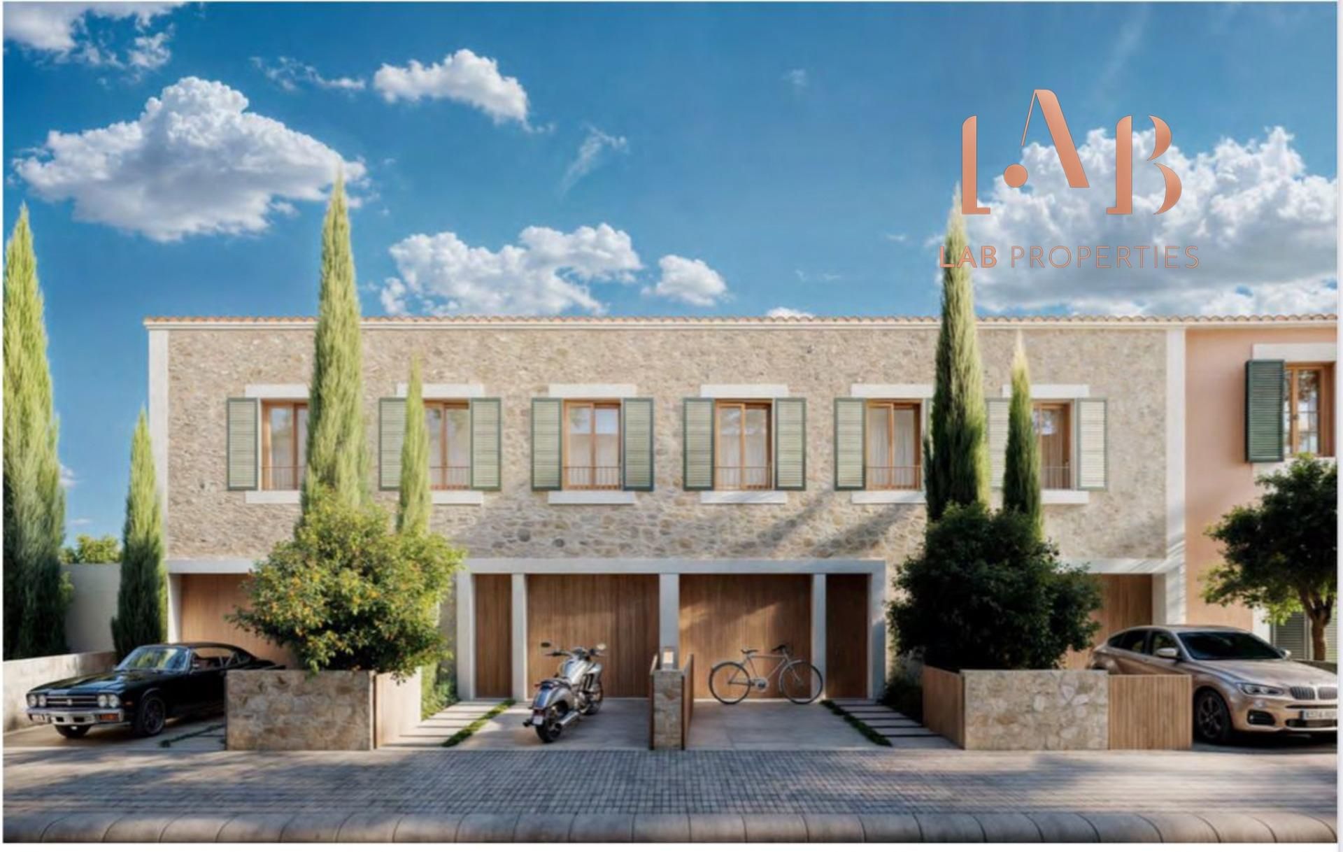 Vista exterior de Casa adosada en venda en Ses Salines amb Aire condicionat, Calefacció i Jardí privat