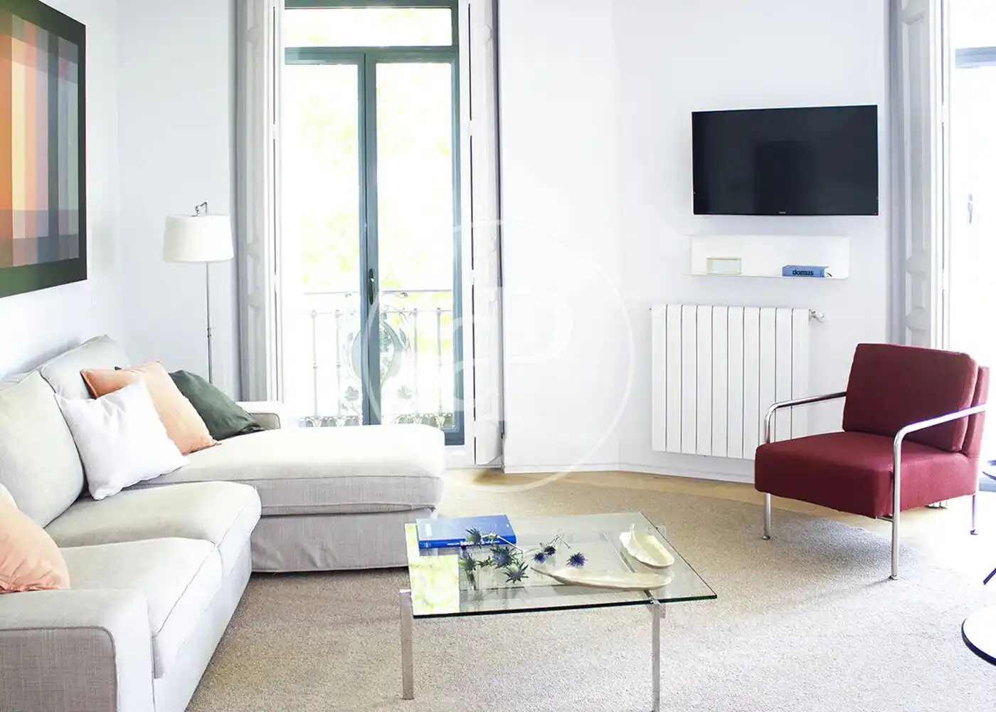 Wohnzimmer von Wohnung zur Miete in Madrid mit Klimaanlage, Heizung und Möbliert