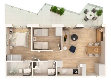 Apartamento de obra nueva con balcón en venta en Carrer Granada 21