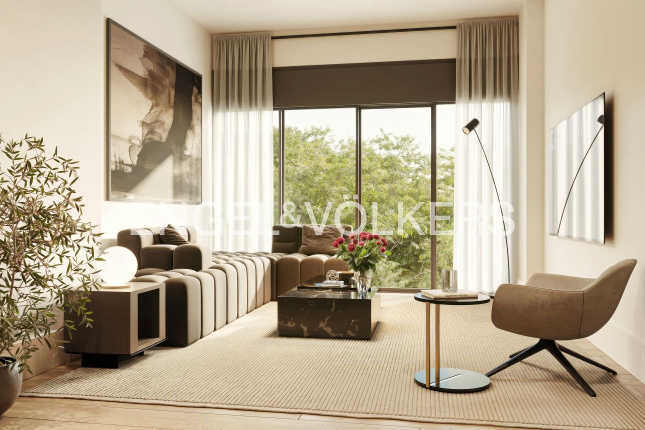 Living room of Flat for sale in  Barcelona Capital  with Air Conditioner, Heating and Parquet flooring