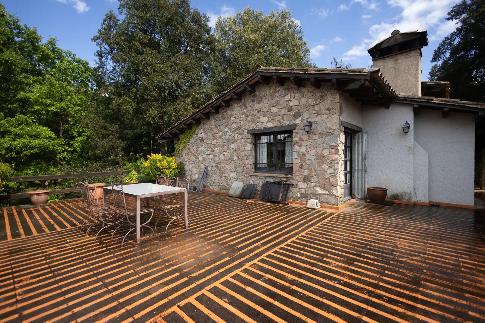 Terraza de Finca rústica en venta en L'Esquirol con Calefacción, Jardín privado y Terraza
