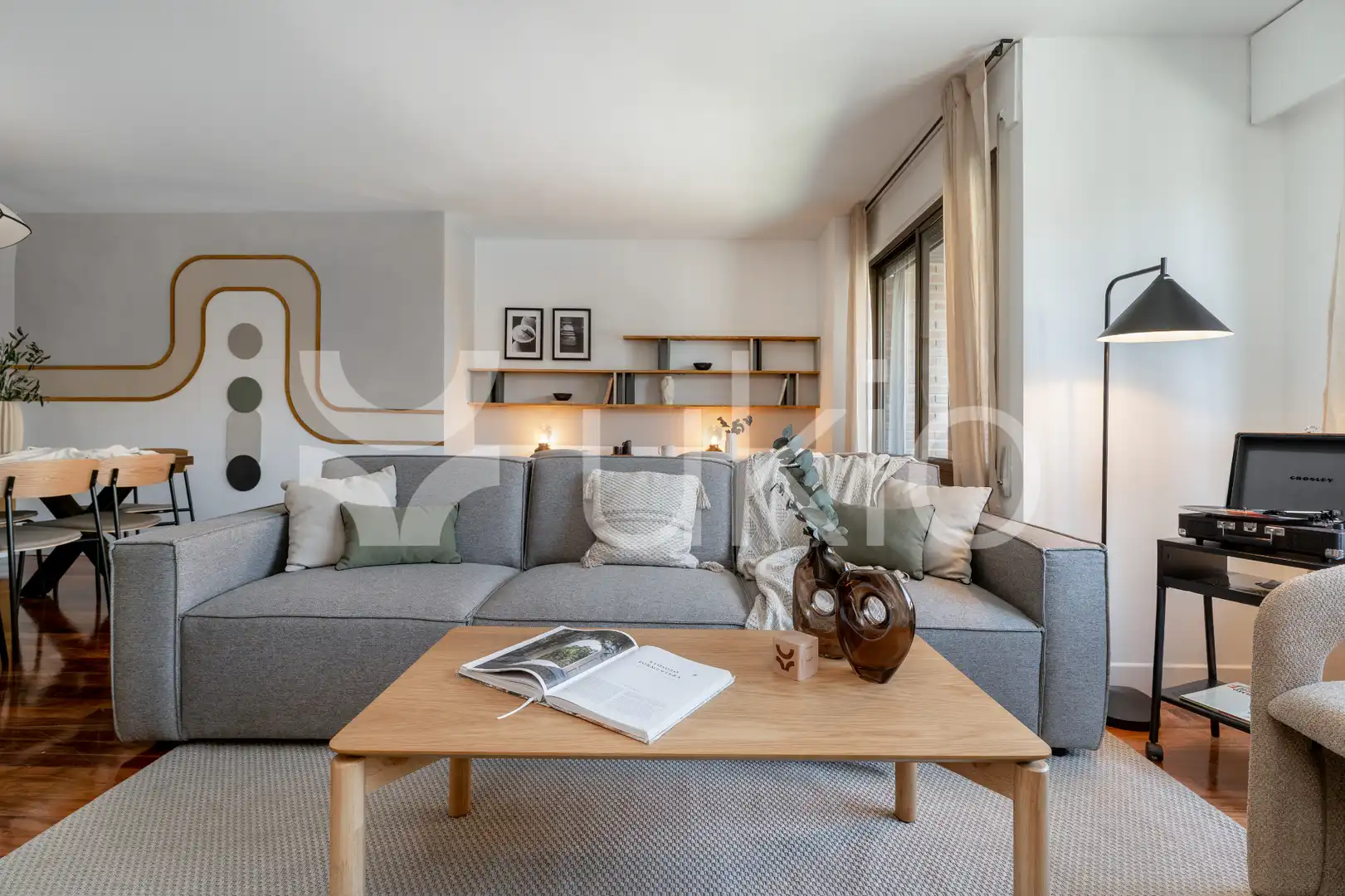 Living room of Apartments for rent in Madrid  with Air Conditioner, Heating and Furnished