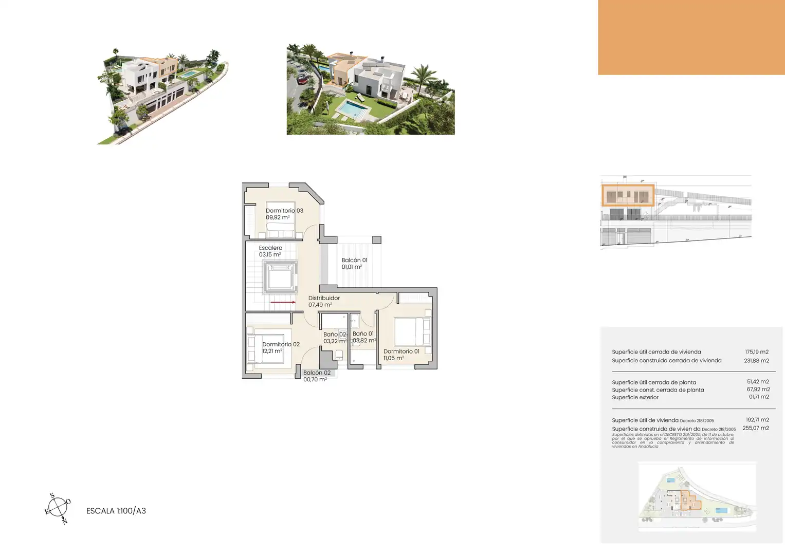 Einfamilien-Reihenhaus zum Verkauf in Málaga mit Privatgarten, Balkon und Gemeinschaftspool